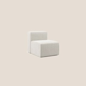 Nettuno modulo poltrona centrale in morbido tessuto bouclè T07 bianco