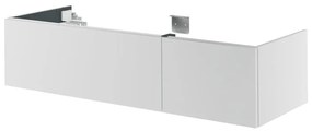 Mobile da bagno sotto lavabo SENSEA Neo bianco laccato L 135 x H 32 x P 48 cm 1 cassetto, lavabo non incluso