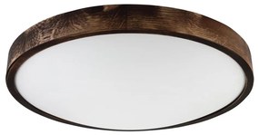 Plafoniera OAK SMOKY SLIM 3xE27/15W/230V Ø 47 cm rovere/marrone scuro