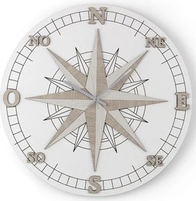 Orologio da parete legno laminato rotondo D30 cm ROSA DEI VENTI BRC