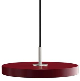 UMAGE - Asteria Mini Lampada a Sospensione Rosso Rubino/Top Acciaio UMAGE