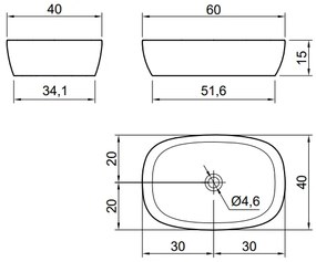 Antonio Lupi Senso Lavabo Rettangolare Soprapiano Cm 60x40 In Cristalmood Lime