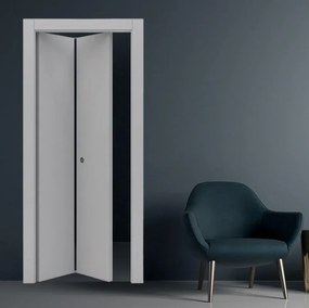 Porta pieghevole a libro simmetrica Smoke grigio L 70 x H 210 cm sinistra