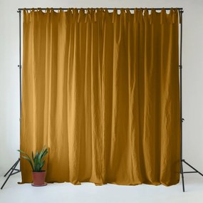 Tenda giallo ocra marrone in lino 140x250 cm Bronze – Linen Tales