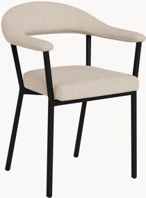 Set di 2 sedie da pranzo imbottite con braccioli Vivi