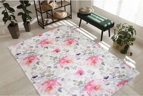 Tappeto rosa e avorio lavabile 60x100 cm Pink Garden – Vitaus