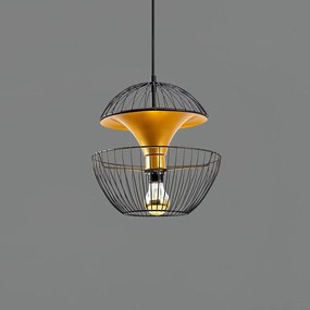 Opviq Lampada a sospensione Telmander 11440, nero/oro, metallo, Ø 30 cm