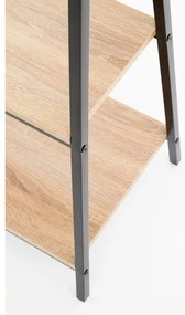 Libreria NARVIK 148x60 cm nero/quercia sonoma