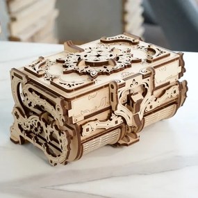 Ugears - 3D puzzle meccanico in legno Scatola di gioielli antichi