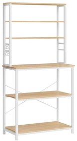 Scaffale da cucina MARGE marrone/bianco