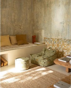 Pouf a sacco per bambini verde con rivestimento in bouclé e ciniglia Terrazzo Chair – Wigiwama