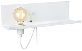 Lampada da parete bianca con stazione di ricarica USB Multi - Markslöjd