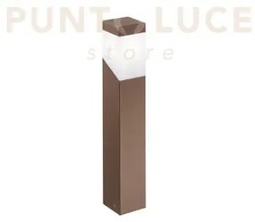 Ges620- paletto ruggine 1 luce attacco e27 ip44 alluminio 60cm