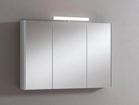 Pensile con luce Akira laccato lucido grigio chiaro L 100 x H 70 x P 15.5 cm