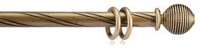 Kit bastone per tenda  Prestige a binario Liana in legno verniciato oro Ø 35 mm L 200 cm