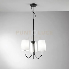 Lampadario a sospensione sally nera 3 luci attacco e14 50x150cm in ...