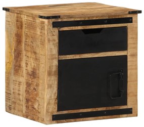 Comodino 45x40x45 Cm İn Legno Massello Di Mango /