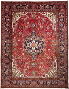 Tabriz Tappeto persiano 400 x 310 Rosso (Iran) Annodato A Mano