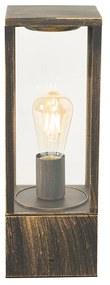Lampada da terra da esterno vintage oro antico 40 cm IP44 - Charlois
