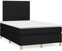 Letto a Molle con Materasso e LED Nero 120x190 cm in Tessuto 3270262