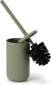 Set accessori bagno completo di 4 pz verde cannettato Arizona