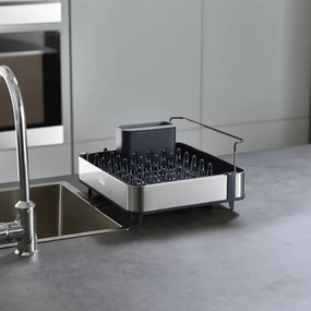 Scolapiatti regolabile grigio scuro in acciaio inox 36x32 cm Extend Steel – Joseph Joseph