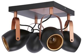 Faretto ANICA 4xE14/40W/230V nero/rame