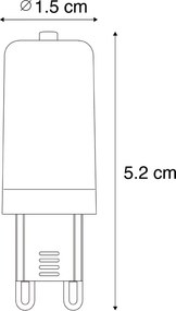 Set di 5 lampadine LED G9 trasparenti 3,5W 480 lm 3000K