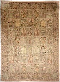 Cashmere Silk Tappeto orientale 370 x 280 (Indian) Annodato A Mano
