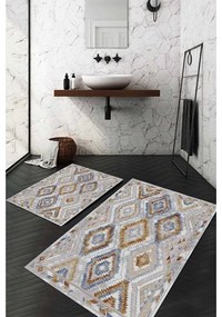 Tappetini da bagno grigi in set da 2 100x60 cm - Minimalist Home World