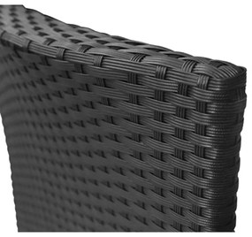 Sedie da giardino 2 pz in polyrattan nero