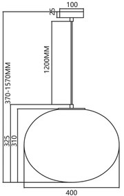 Lampadario a sospensione con filo CAMPANIA 1xE27/60W/230V oro