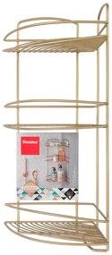 Mensola angolare in acciaio per bagno in oro Onda - Metaltex