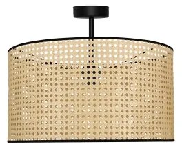 Duolla - Lampadario a plafone ROLLER RATTAN 1xE27/15W/230V diametro 45 cm beige/nero