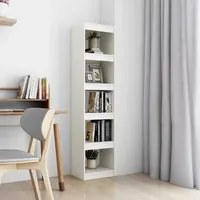 Libreria/Divisorio Bianco 40x30x167,5 cm in Massello di Pino cod mxl 8857