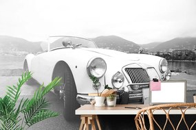 Carta da parati autoadesiva – Auto d'epoca di lusso in bianco e nero