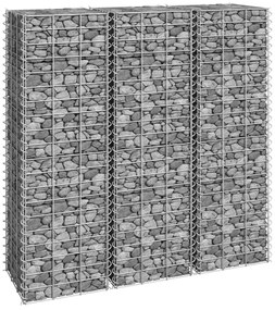 Fioriere Rialzate A Gabbione 3 Pz 30x30x100 Cm İn Ferro /