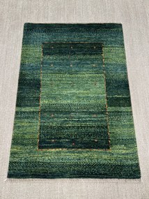 Gabbeh Tappeto persiano 120 x 80 Verde (Iran) Annodato A Mano