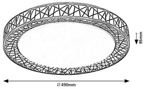Rabalux 71140 - Plafoniera LED dimmerabile NILIN LED/48W/230V 3000-6500K