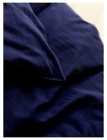 Set copripiumino e federa blu scuro in tessuto damascato per letto singolo/per letto esteso 140x220 cm Noble – Södahl