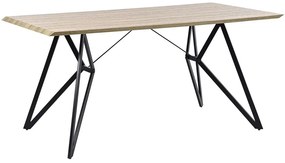 Tavolo da pranzo 160 x 90 cm legno chiaro BUSCOT Beliani
