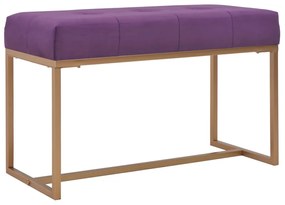 Panca 80 cm in velluto viola