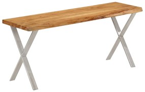 Panca con bordi vivi 105 cm in legno massello di acacia
