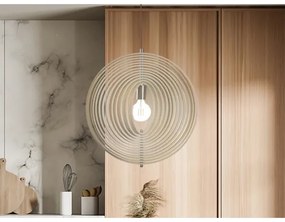 Lampadario in legno su cavo 1xE27/60W/230V Ø 43,5 cm massello/impiallacciato/faggio/legno di hevea