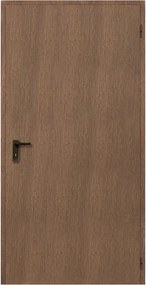 Porta per cantina a battente T6A in acciaio zincato verniciato colore noce, L 70 x H 215 cm, apertura reversibile