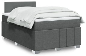 Giroletto A Molle Con Materasso Grigio Scuro 120x200 Cm Tessuto /