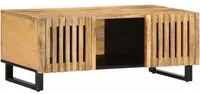 Tavolino da Salotto 100x55x40 cm Legno Massello di Mango Grezzo 377496