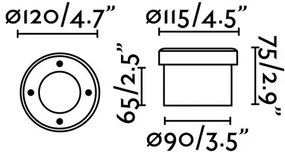 FARO 71495 - Lampada LED segnapasso da esterno LIO 1xGX53/6W/230V IK08 IP67