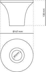 Plafoniera LED GU10 e GU5.3 in Gesso Pitturabile Rotonda Ø167x130mm