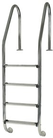 Scaletta per piscina interrata in inox Gre 40272 4 gradini 183 cm